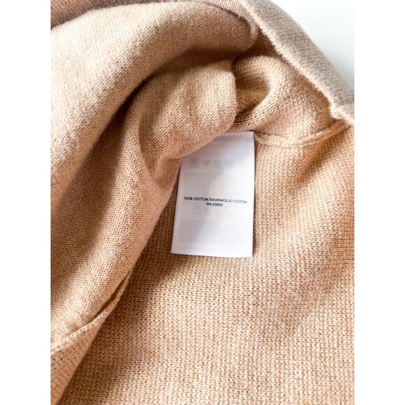 Lands' End Neutral Tan Cotton Sweater Blazer Size Medium 10/12 - Picture 3 of 6